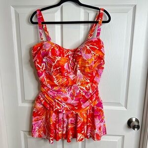 Ralph Lauren Women’s Plus one piece bathing suit swim dress 20W NWT